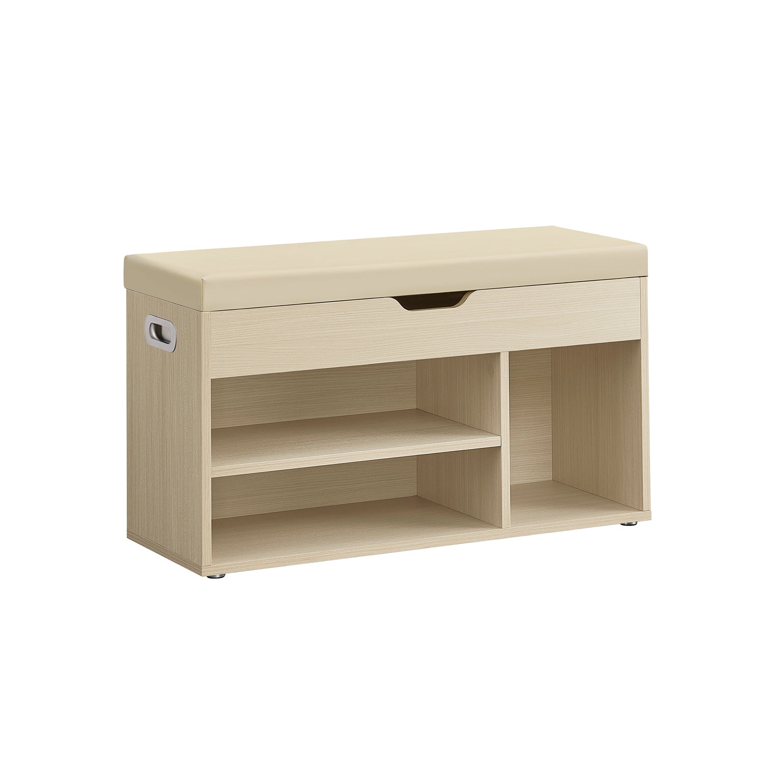 Schoenenbank Met 3 Open Vakken, Naturel Beige
