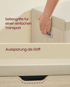 Schoenenbank Met 3 Open Vakken, Naturel Beige