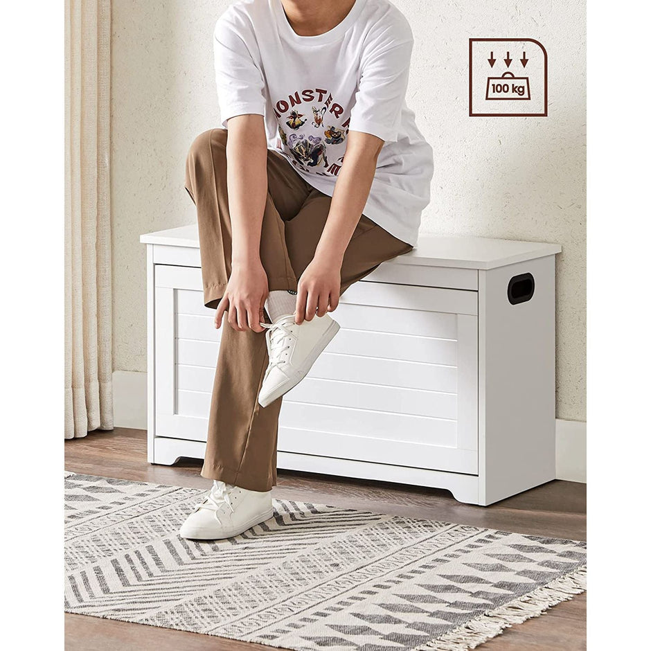 Schoenenbank voor 6 tot 8 paar – Draaideur met handgreep – Modern design – 80 cm lang