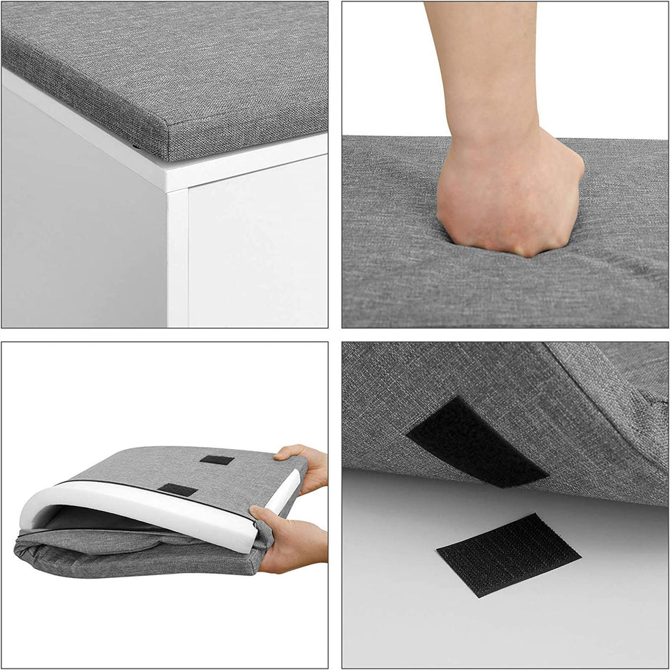 Schoenenbank – Met 2 open vakken – 100 cm lang – Voor accessoires en schoenen