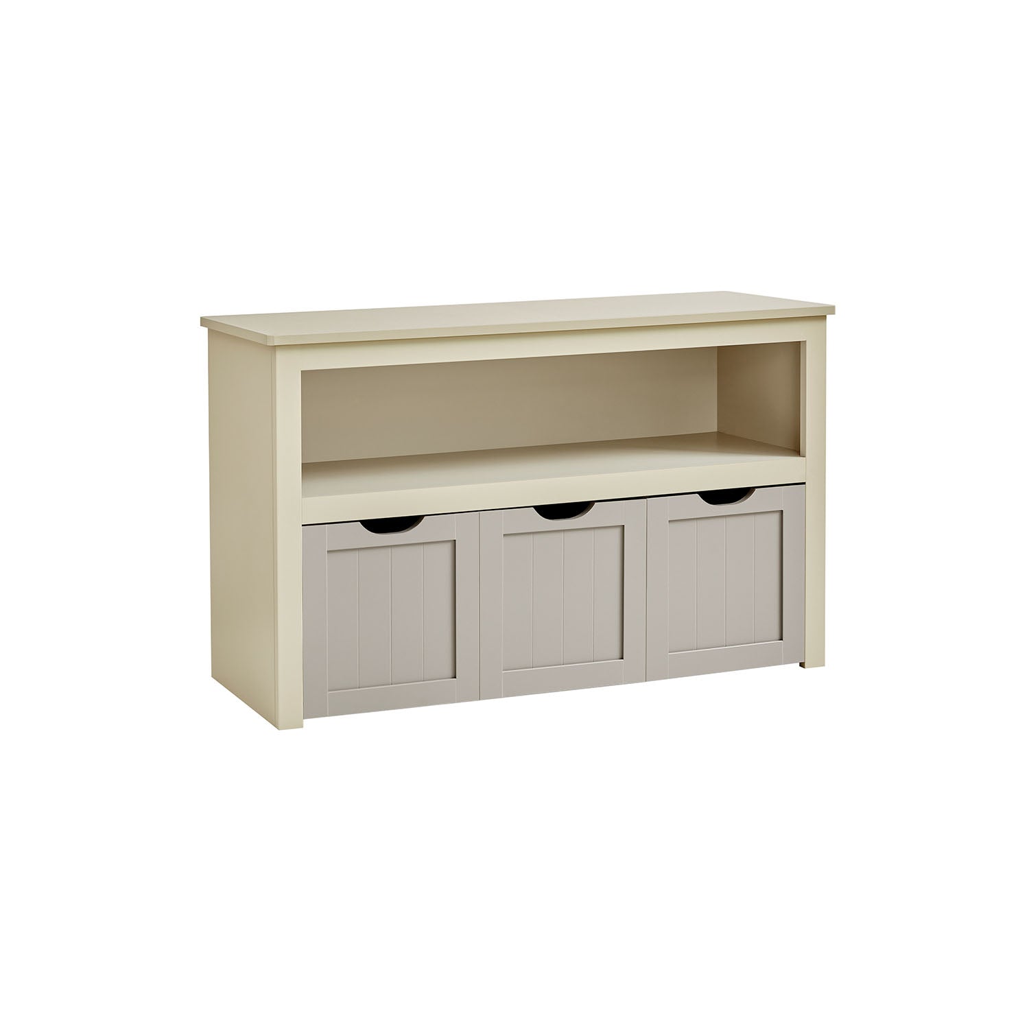 Speelgoedkast – Organizer met wieltjes – 3 vakken – Wit