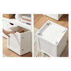 Speelgoedkast – Organizer met wieltjes – 3 vakken – Wit