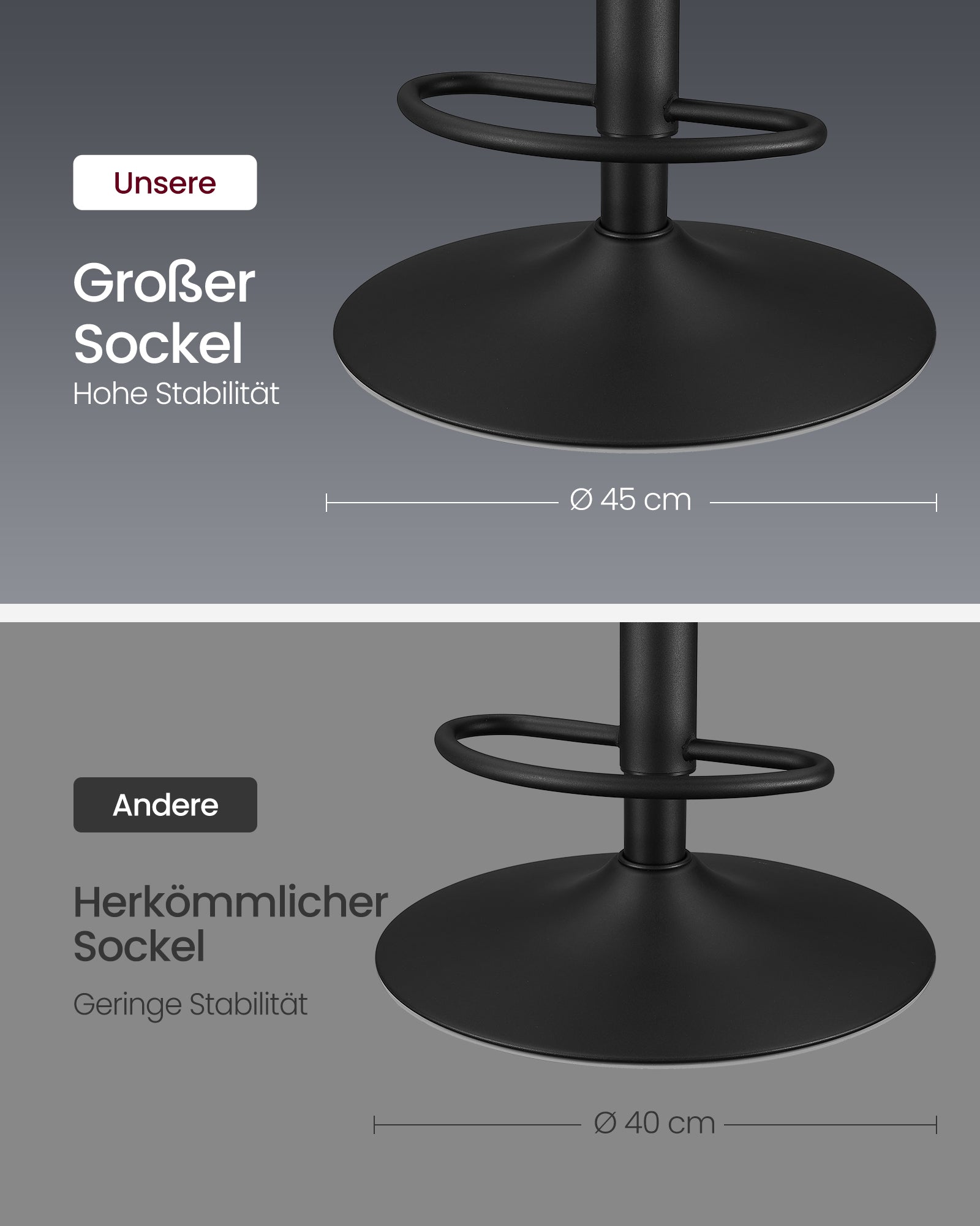 Barkruk – set van 2 – met rugleuning – inktzwart