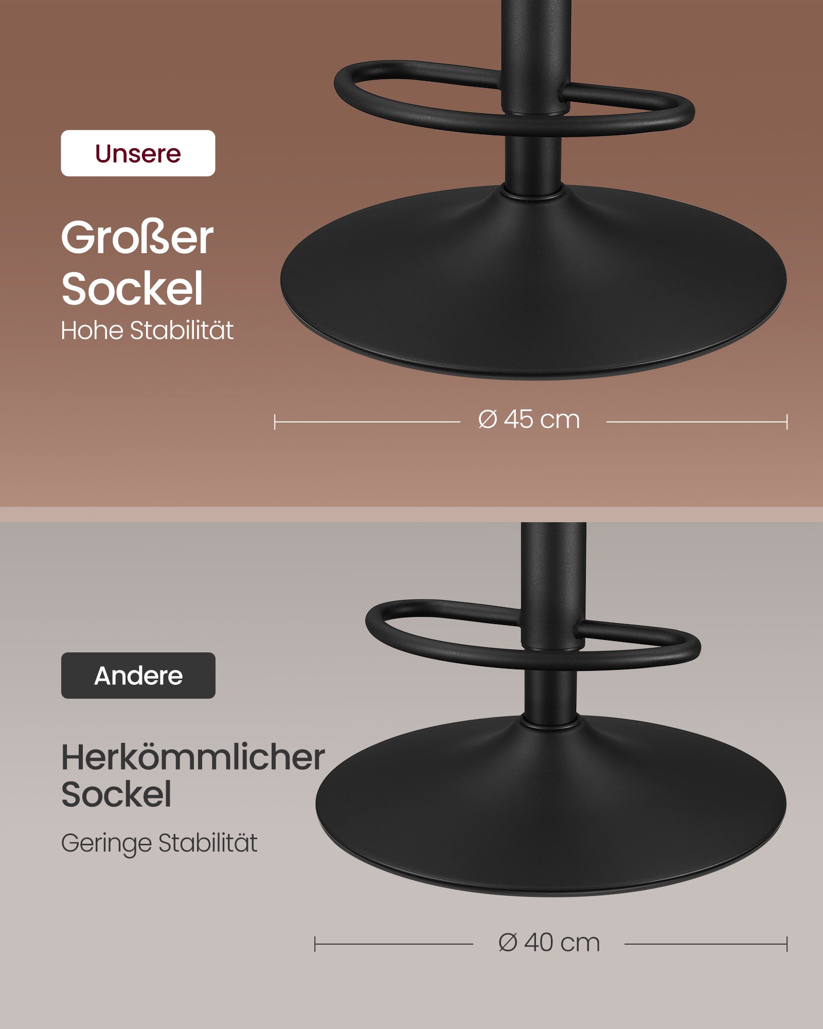 Barkruk – set van 2 – met rugleuning – karamelbruin