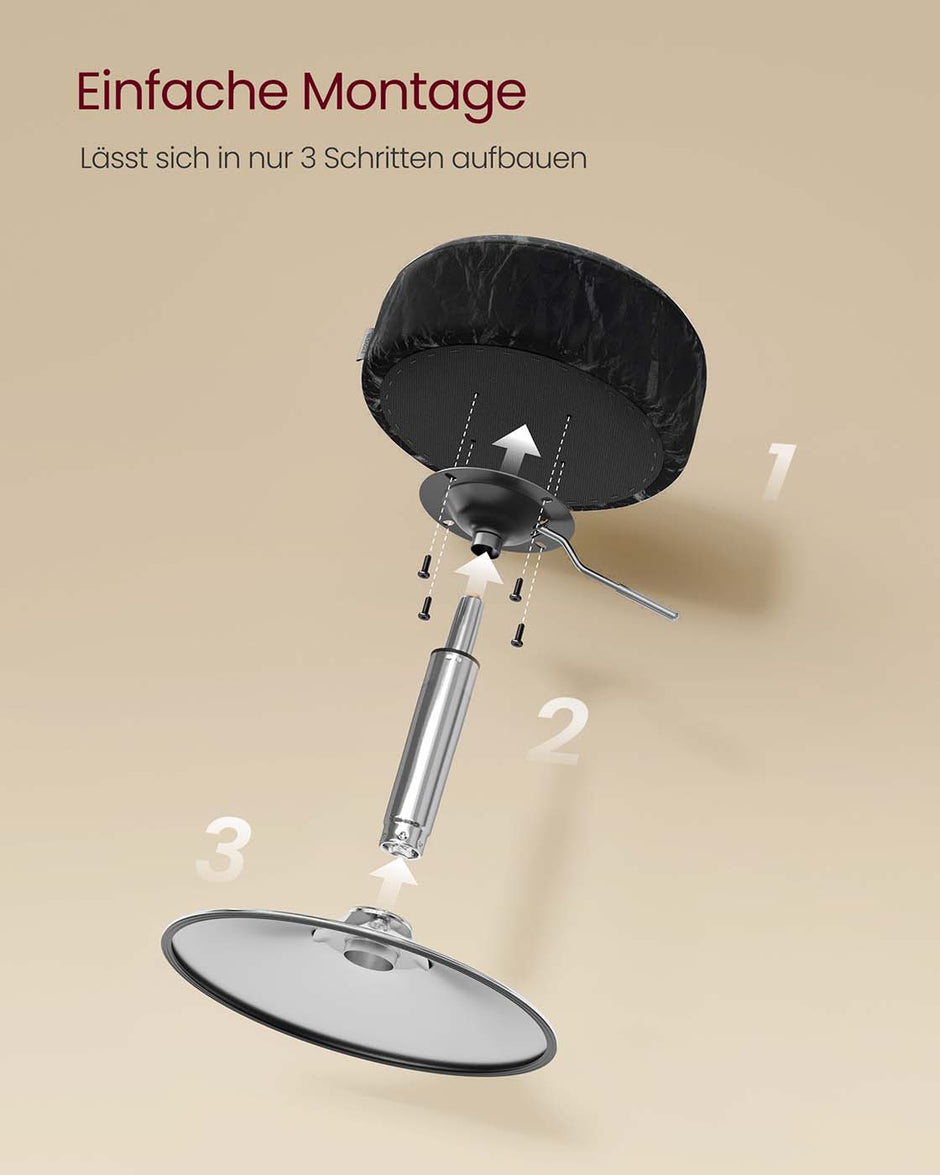 Barkruk – Verstelbaar (44–60 cm) – 360° draaibaar – Dikke vulling