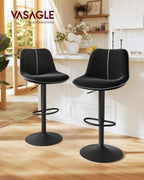 Barkrukset – hoogte verstelbaar – fluwelen bekleding – ink black