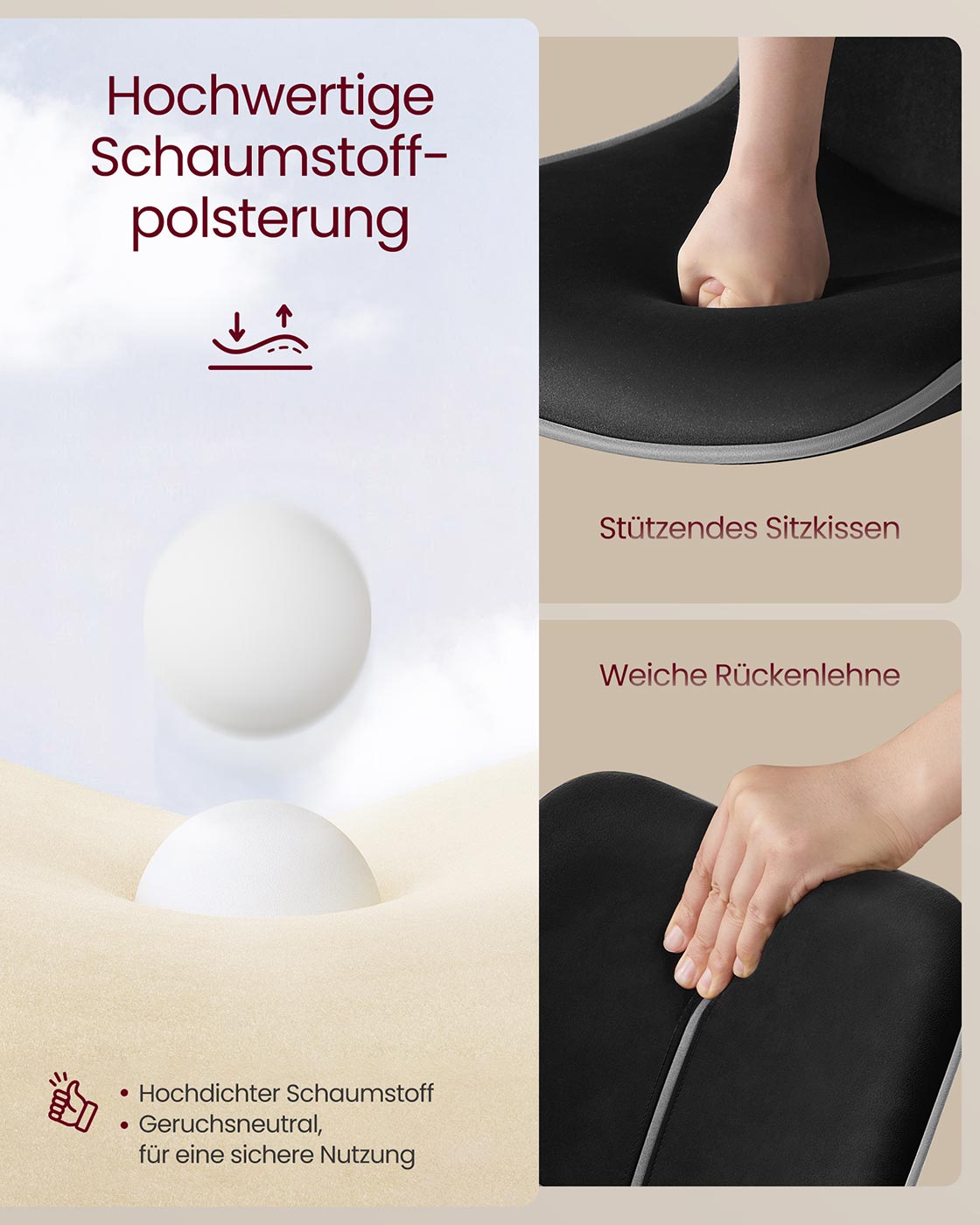 Barkrukset – hoogte verstelbaar – fluwelen bekleding – ink black