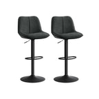 Barkrukset – hoogte verstelbaar – fluwelen bekleding – ink black