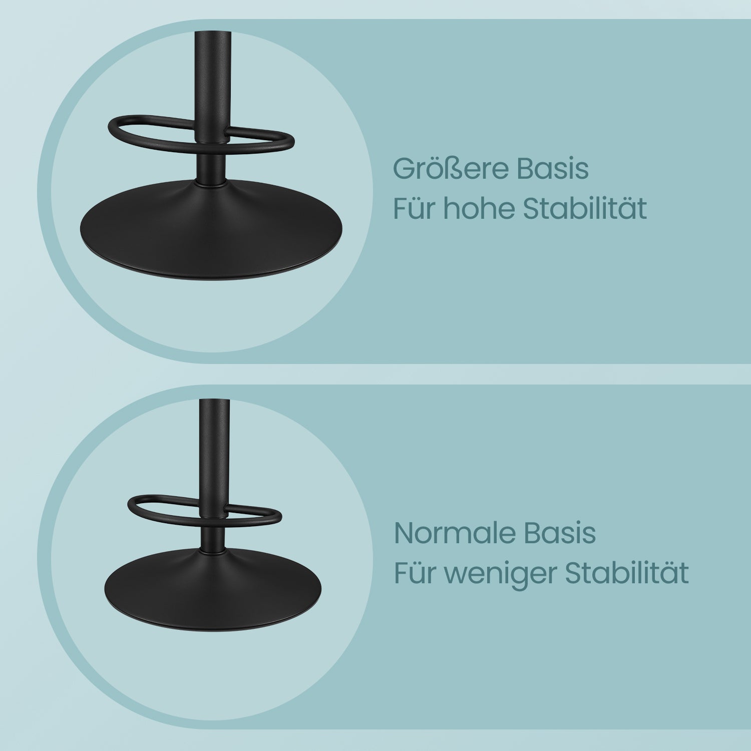 Barkrukken – Set van 2 – Draaibaar – Met Rugleuning – Inktzwart