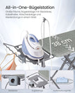 Strijkplank - Met Stopcontact en Ablage - In Hoogte Verstelbaar - Duifgrijs - 160 x 38 x 72,5-90 cm