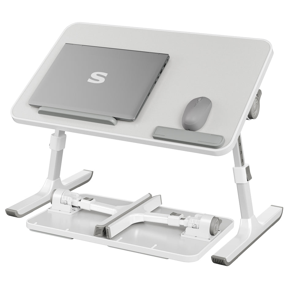 Laptoptafel - 52 x 30 cm - Met Lade - Aluminium Frame - Grijs