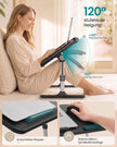 Laptoptafel voor op Bed – Aluminium – Met Lade en Tabletsleuf – 60 x 40 x 25 cm – Inktzwart