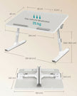 Laptoptafel - Met Lade - Voor Bed en Bank - Matzwart - 60 x 40 x 25 cm