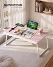 Laptoptafel voor op Bed – Inklapbaar – Met Lade – 60 x 40 x 27 cm – Pastelroze