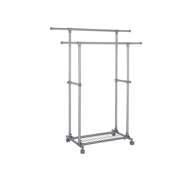 Kledingrek 120 x 46 x 160 cm – Uitschuifbare stangen – Met zijstangen – Tot 70 kg draagvermogen