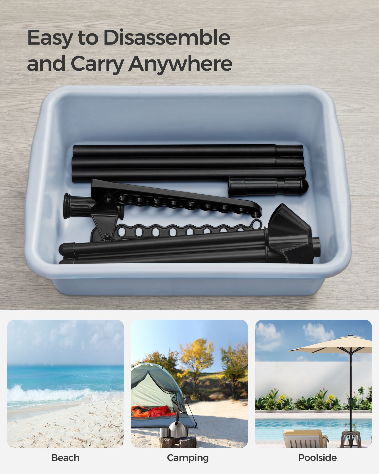 Droogrek – 3 roterende armen – zwart