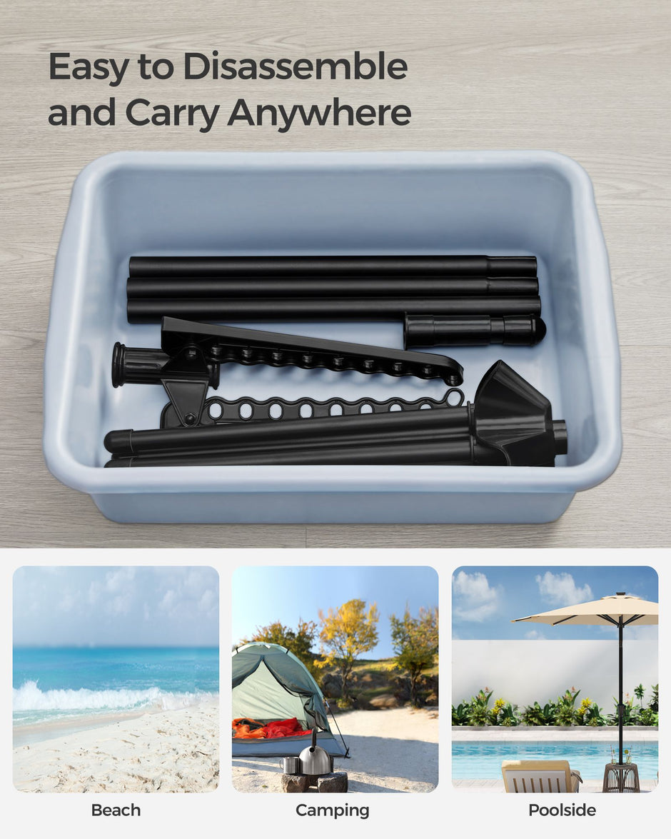 Droogrek – 3 roterende armen – zwart