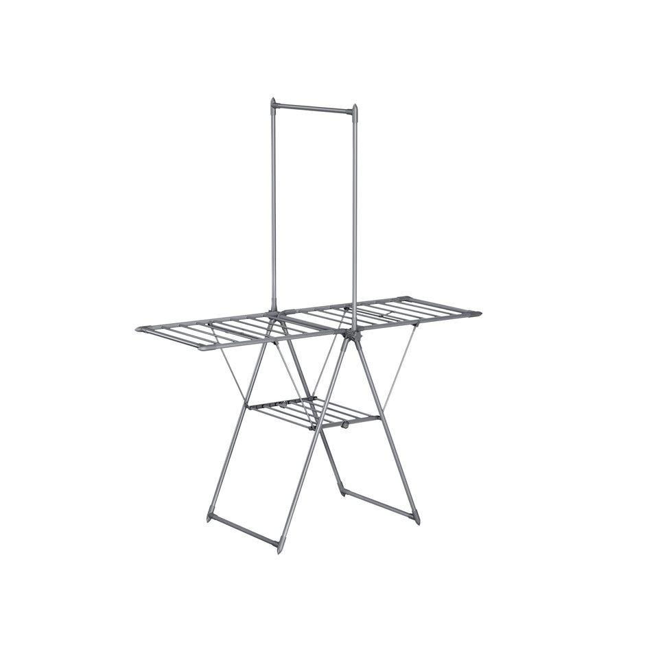 Droogrek – 2 Niveaus en 2 Vleugels – Staal – Grijs