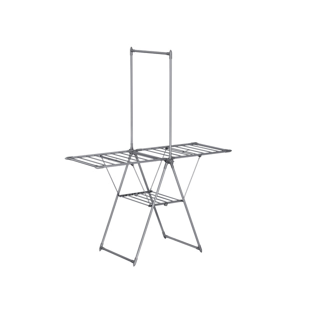 Droogrek – 2 Niveaus en 2 Vleugels – Staal – Grijs