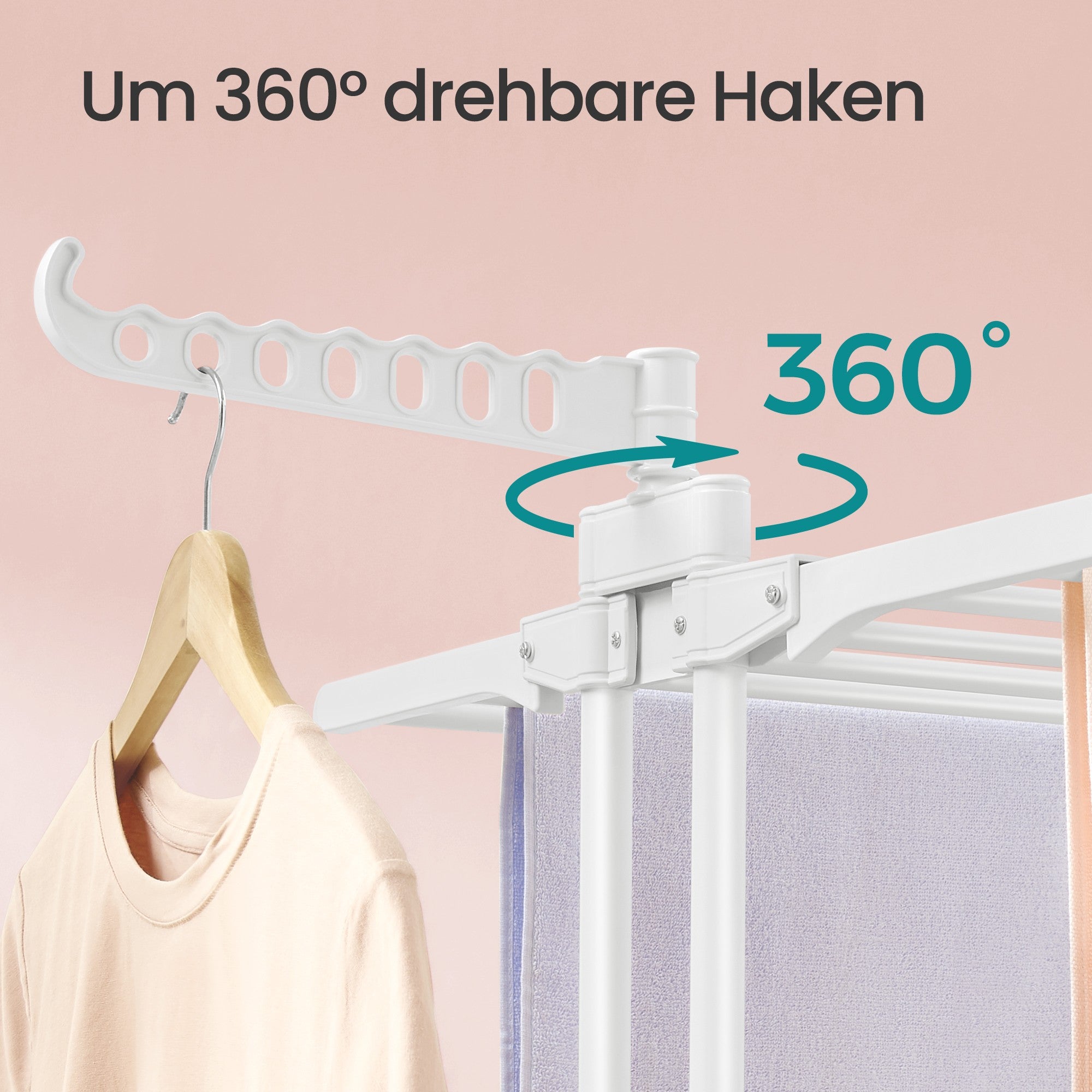 Kledingrek – Droogrek 4 Niveaus – Uittrekbaar Wasrek met Vleugels – Grijs