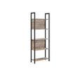 Boekenkast 5 planken – Vintage bruinzwart – 62 x 24 x 165 cm – Met kantelbeveiliging