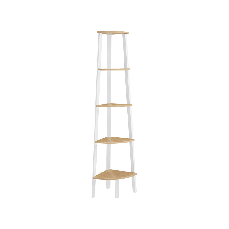 Boekenkast met 4 niveaus – Industrieel ontwerp – 37 x 37 x 159 cm – Met kantelbeveiliging