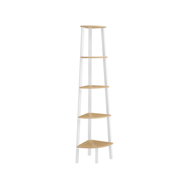 Boekenkast met 4 niveaus – Industrieel ontwerp – 37 x 37 x 159 cm – Met kantelbeveiliging