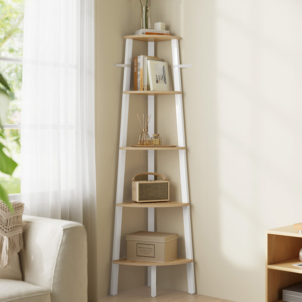 Boekenkast met 4 niveaus – Industrieel ontwerp – 37 x 37 x 159 cm – Met kantelbeveiliging