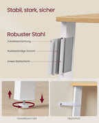 Boekenkast 5 Niveaus Industrieel Naturel Eiken Kleur Mat Wit