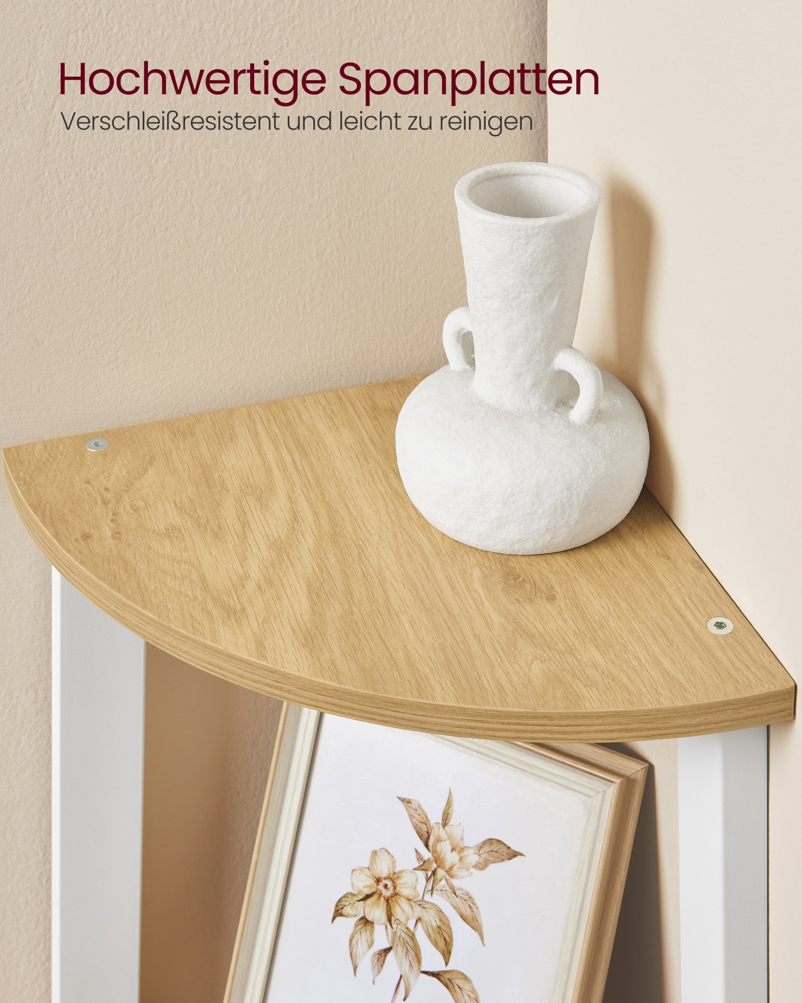 Boekenkast 5 Niveaus Industrieel Naturel Eiken Kleur Mat Wit