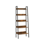 Boekenkast - Woonkamerkast - Met 5 niveaus - Metalen frame - Bruin