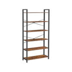 Boekenkast – 6 lagen – Vintage bruin-zwart