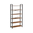 Boekenkast met 6 open planken – Hoogwaardig spaanplaat – 80 x 30 x 186 cm – Met kantelbeveiliging