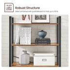 Boekenkast - 6 niveaus - 30 x 120 x 172,5 cm - Vintage Bruin / Zwart