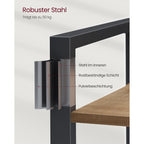 Boekenkast – 6 niveaus – 30 x 80 x 186 cm – donker walnoot-zwart