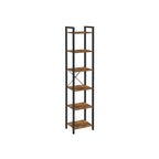 Boekenkast - Opbergkast - Woonkamerkast - Decorkast - Vintage bruin/zwart