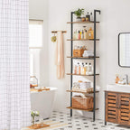 Boekenkast - Ladderplank - 6 planken - 60 x 30 x 204,8 cm - Industrieel ontwerp