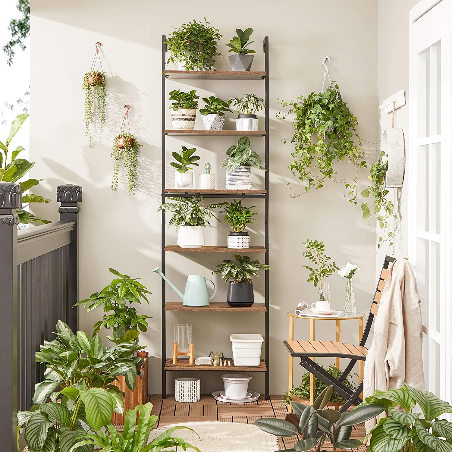 Boekenkast met 4 planken – Industrieel design – 60 cm hoog – Tot 15 kg per plank