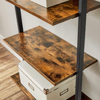 Boekenkast - Ladderplank - 6 planken - 60 x 30 x 204,8 cm - Industrieel ontwerp