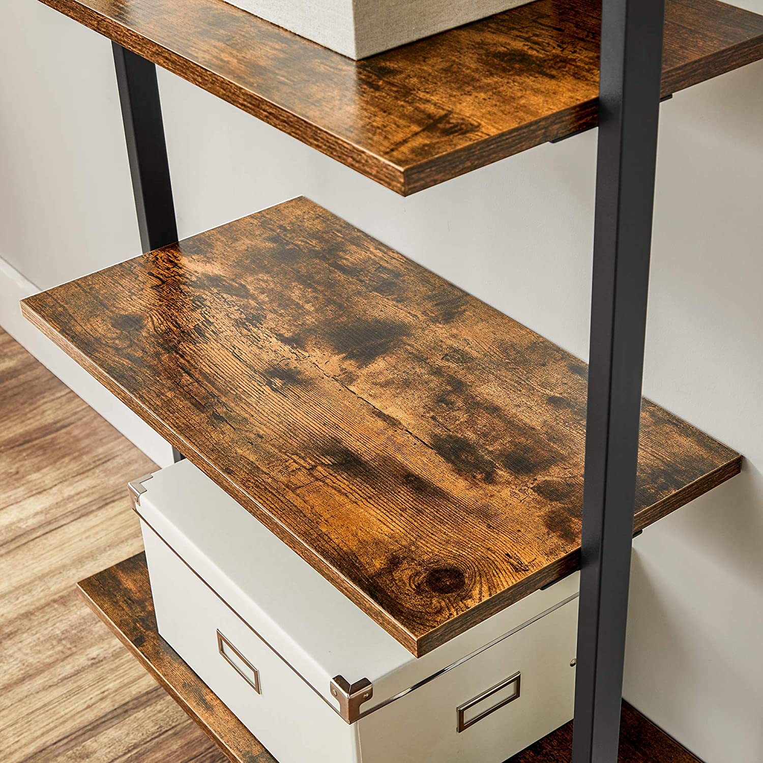 Boekenkast - Ladderplank - 6 planken - 60 x 30 x 204,8 cm - Industrieel ontwerp