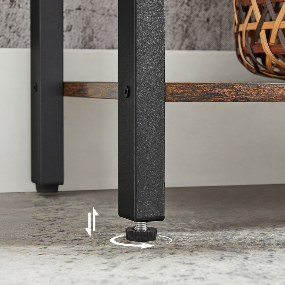 Boekenkast met verstelbare planken – Industrieel design – 158 x 24 x 166 cm – Met kantelbeveiliging