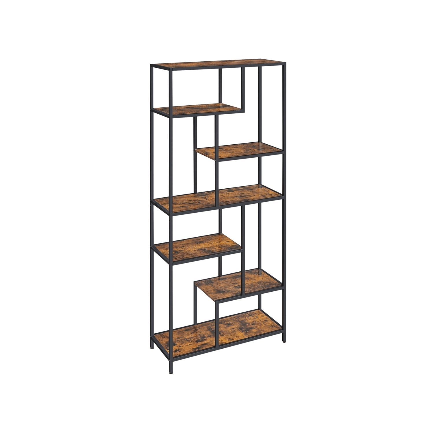 Boekenkast - Decorkast - Woonkamerkast - Opslagkast - Staand kast - Wandkast - Vintage bruin
