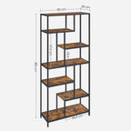 Boekenkast - Decorkast - Woonkamerkast - Opslagkast - Staand kast - Wandkast - Vintage bruin