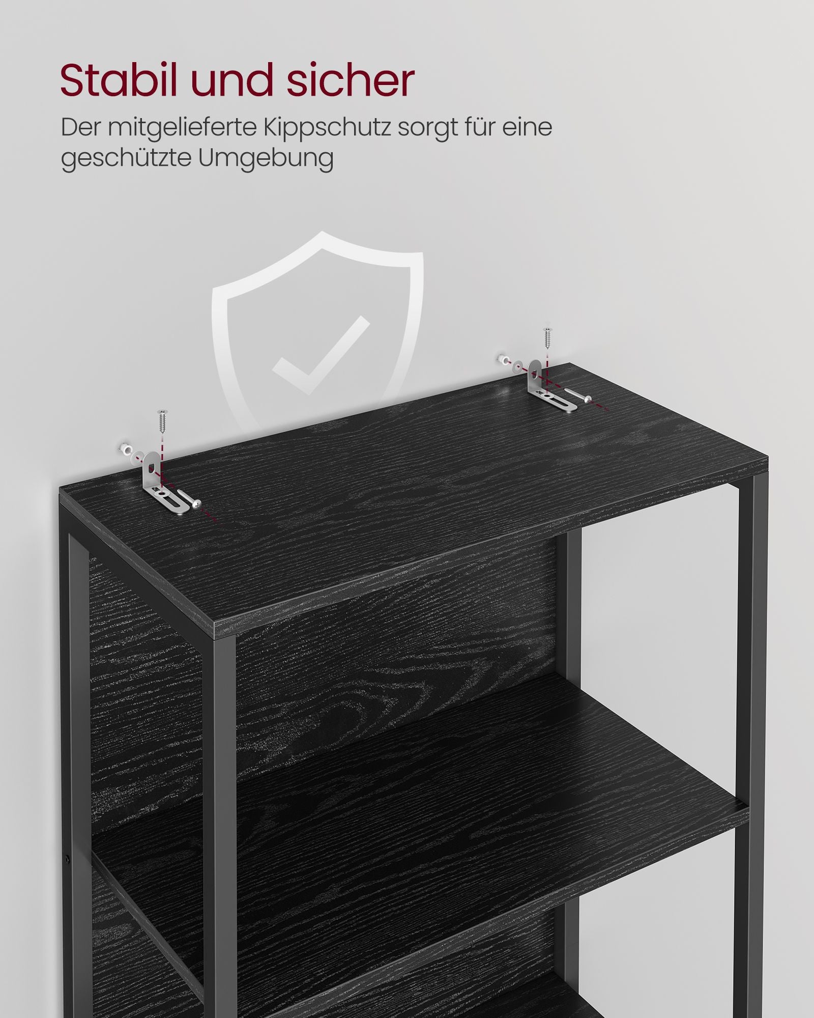 Boekenkast Met 6 Niveaus En Verlichting, 30 X 60 X 180 Cm