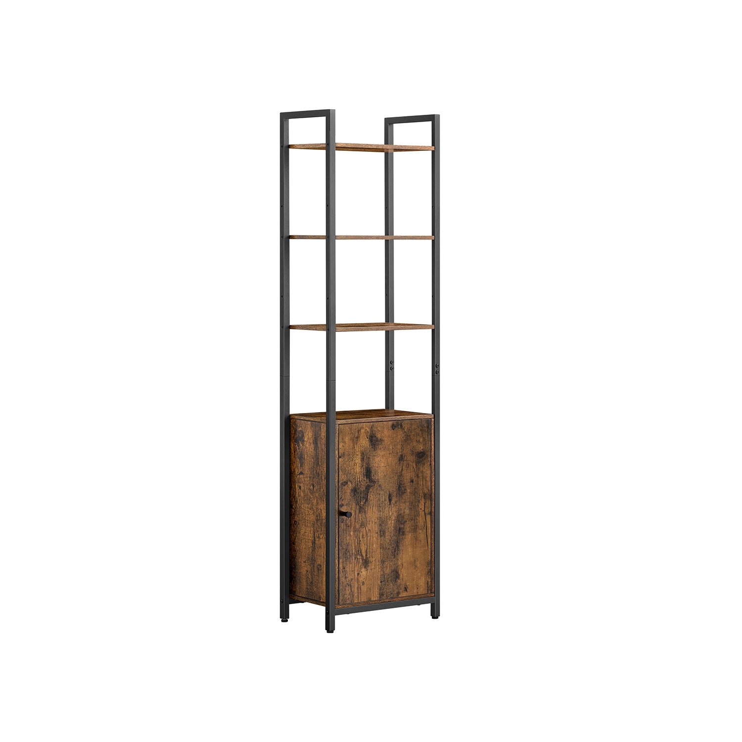 Boekenkast 24 X 40 X 159,5 Cm Vintage Bruin-Inktzwart