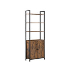 Boekenkast 24 X 60 X 159,5 Cm Vintage Bruin-Inktzwart