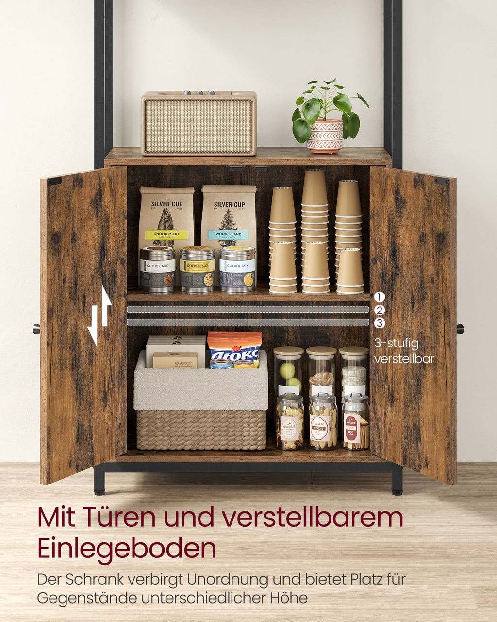 Boekenkast 24 X 60 X 159,5 Cm Vintage Bruin-Inktzwart