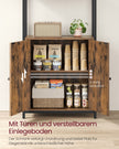 Boekenkast met verstelbare poten – Vintage design – 66 x 30 x 153 cm – Met kantelbeveiliging