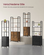 Boekenkast 24 X 60 X 159,5 Cm Vintage Bruin-Inktzwart