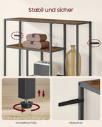 Boekenkast Met 4 Planken Vintage Bruin-Inktzwart